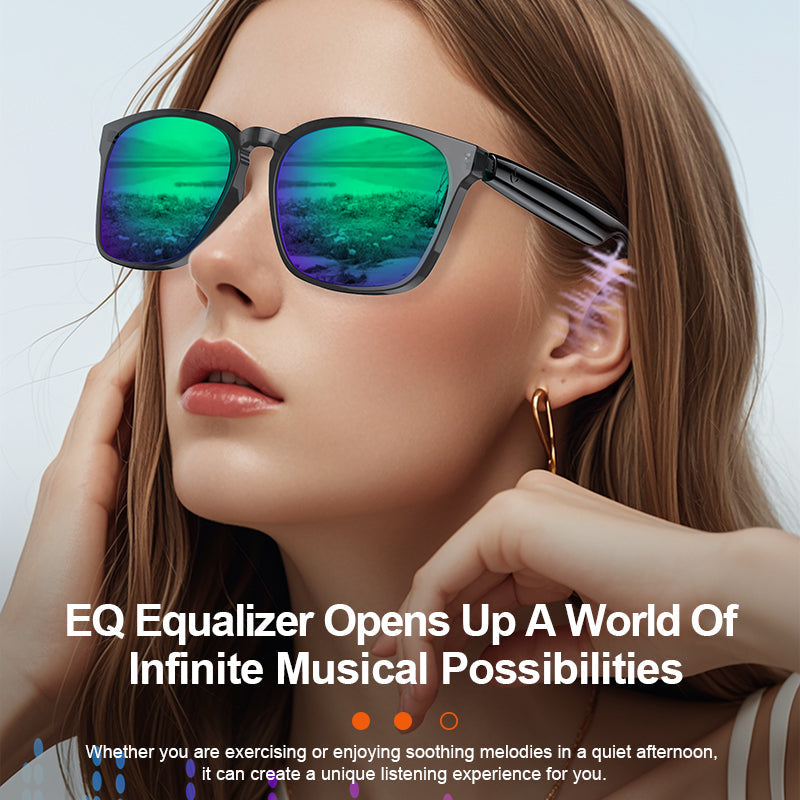 Ai Translation Smart Glasses with Bluetooth for Men Women with 140 Language Color-Change Lens Clear Headphone with Speaker Sunglasses-4